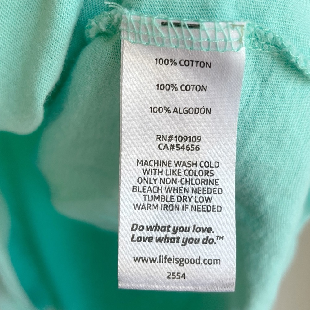 Life Is Good Women's Teal Muscle Tee - Picture 4 of 6